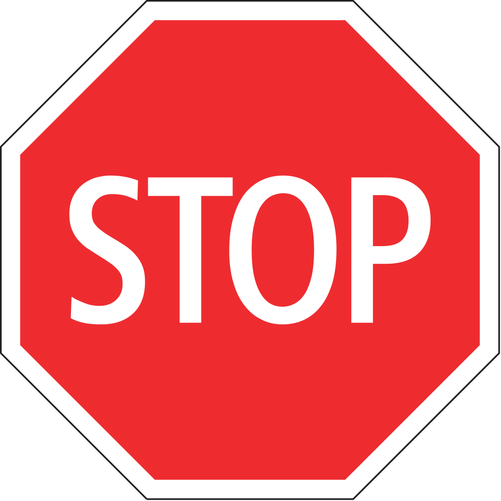 red icon vortritts signal stop PNG transparent #19348