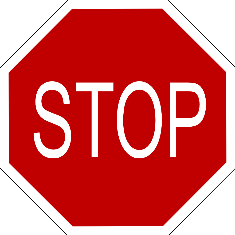 onlinelabels clip art stop sign with black border #19359