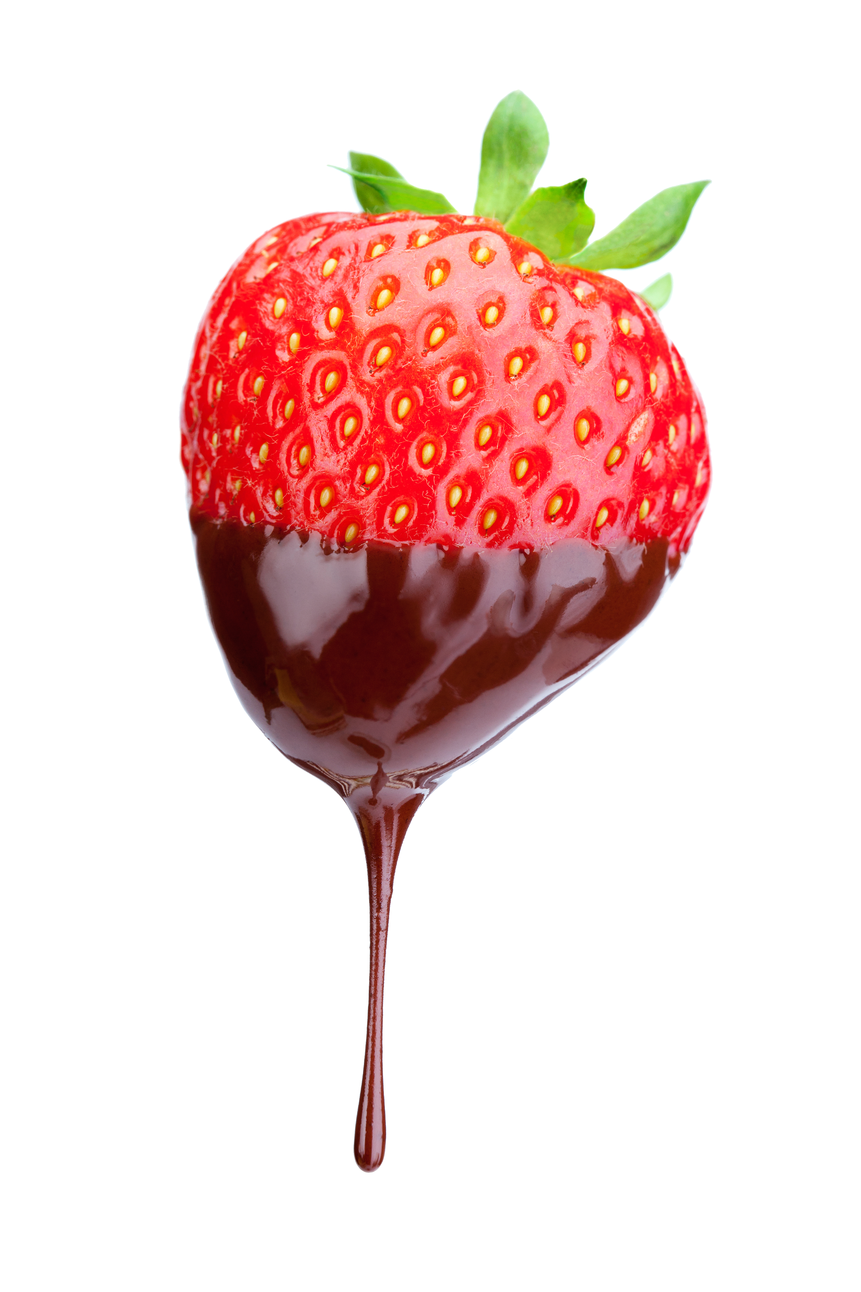 Strawberry with chocolate drops png