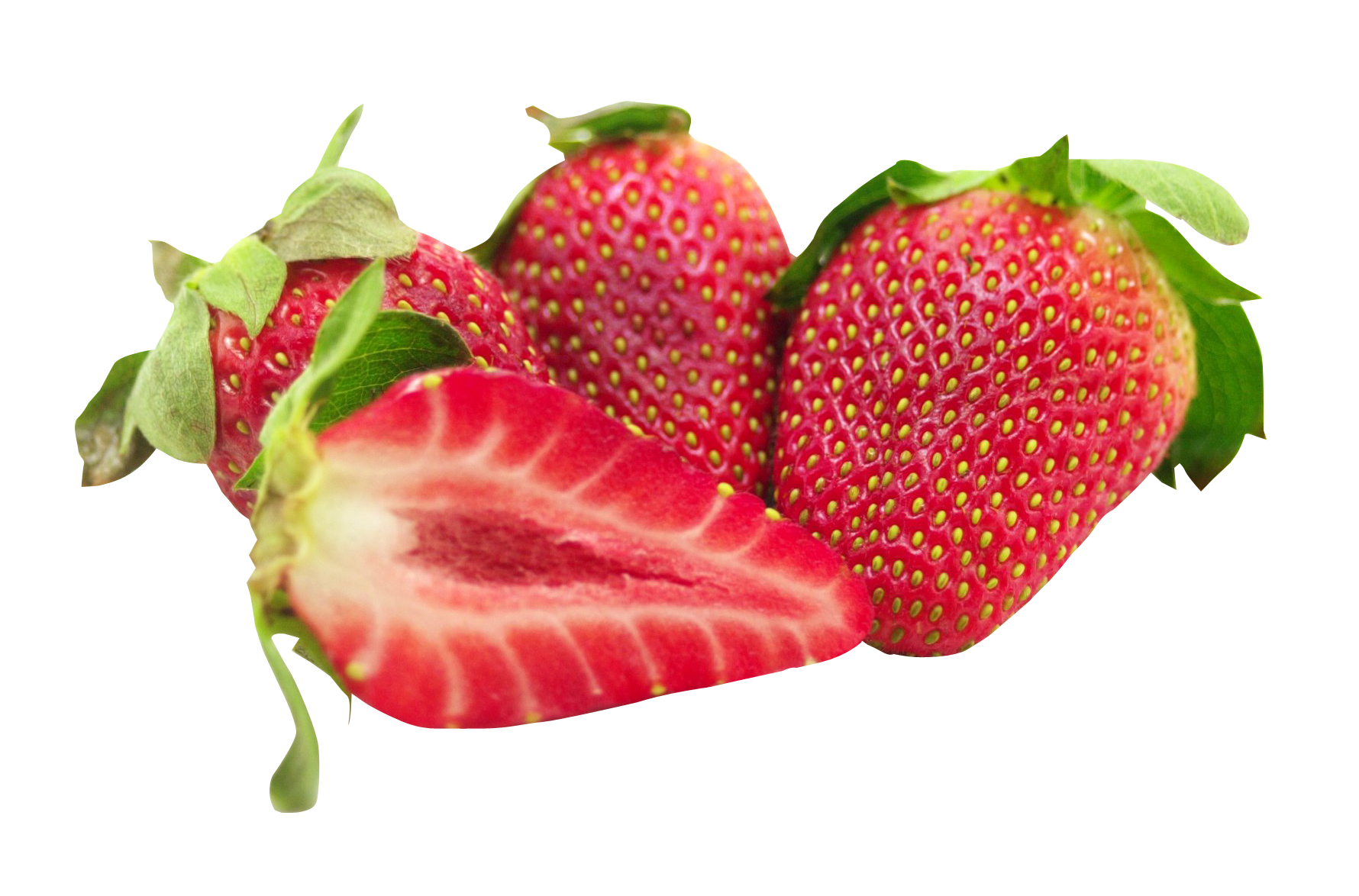 red fresh sliced ​​strawberries png image #14886