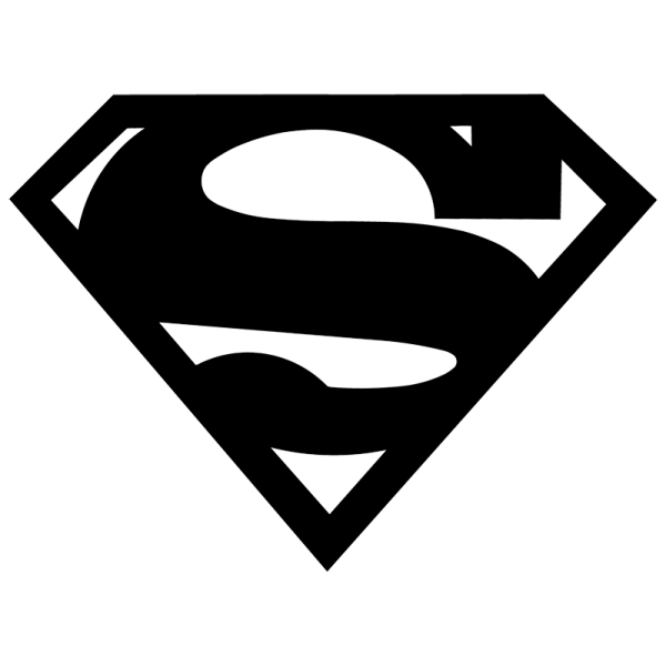 black superman png logo vector #2969