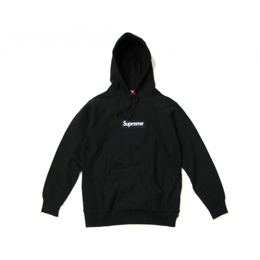 supreme box logo pullover hoodie black #27024