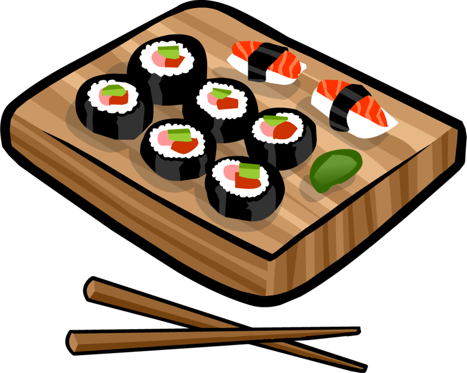 sushi tray with chopstick icon #25836