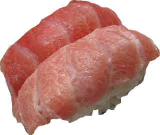 transparent fish meat prepared for sushi image #25813