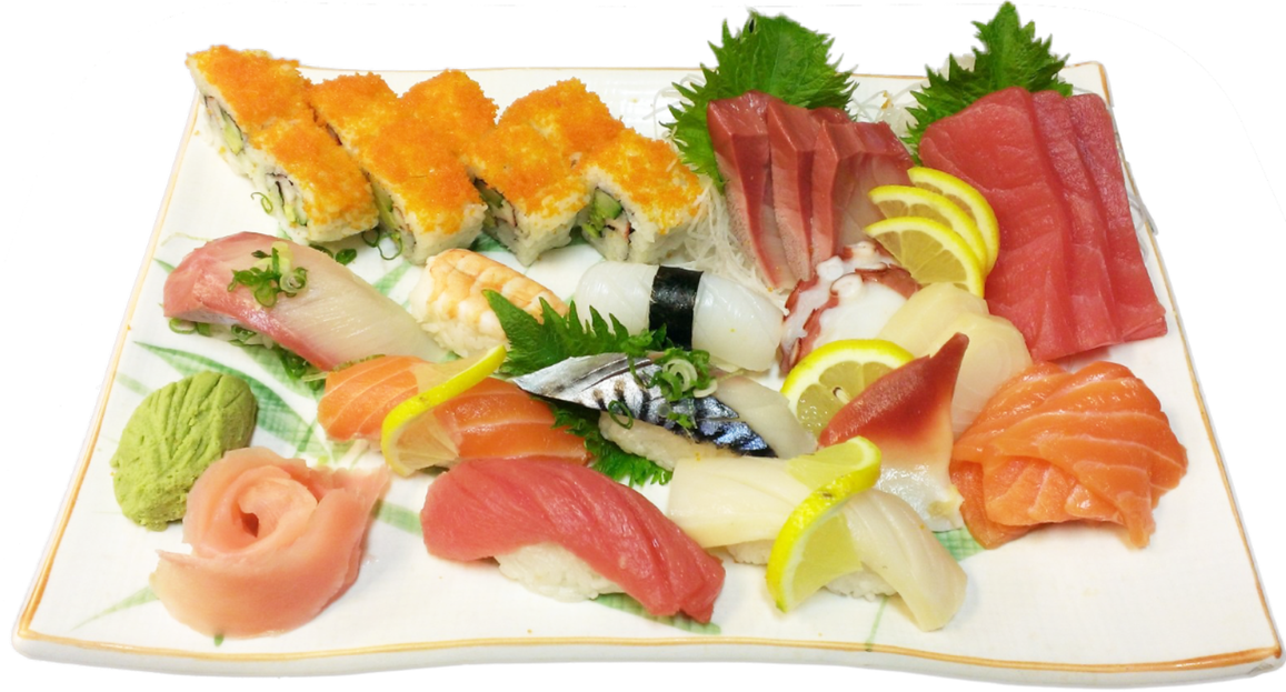 Sushi Rolls with Fresh Greens transparent PNG #25823