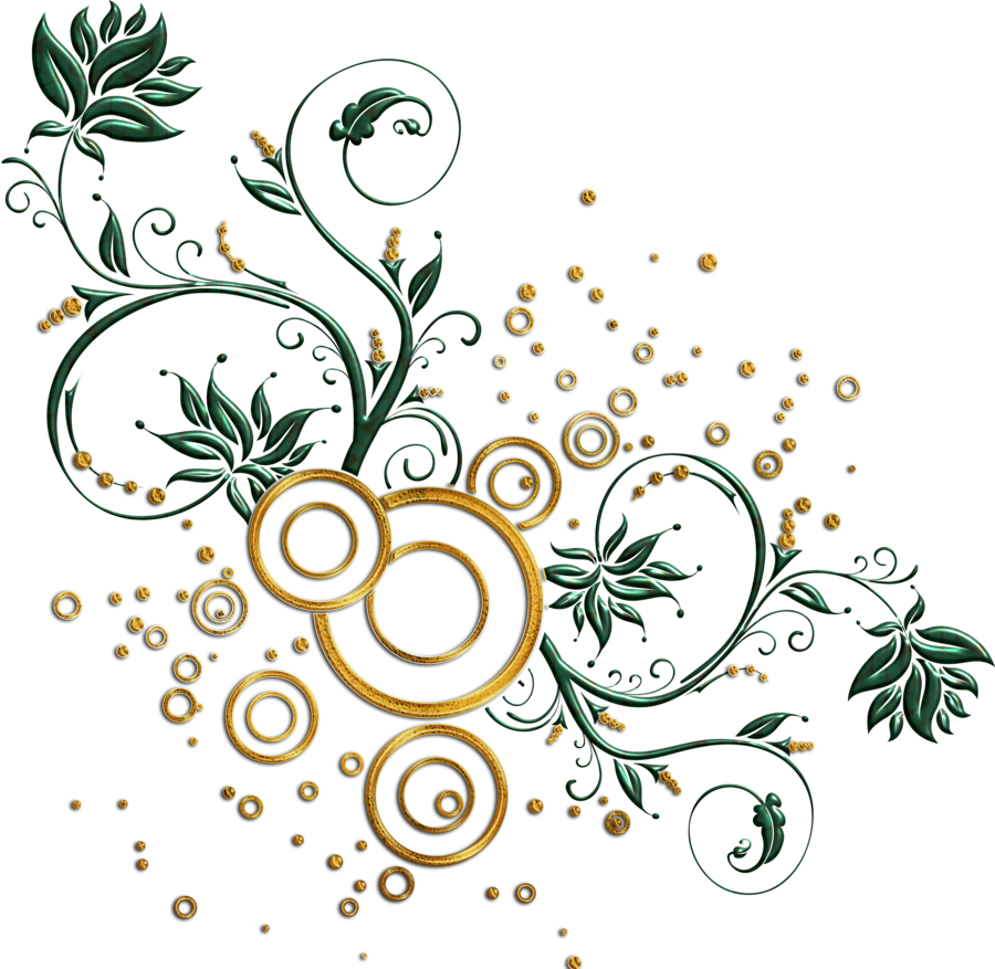 floral swirls png transparent #42572