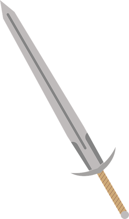 sword weapon knighthood vector graphic pixabay #14596