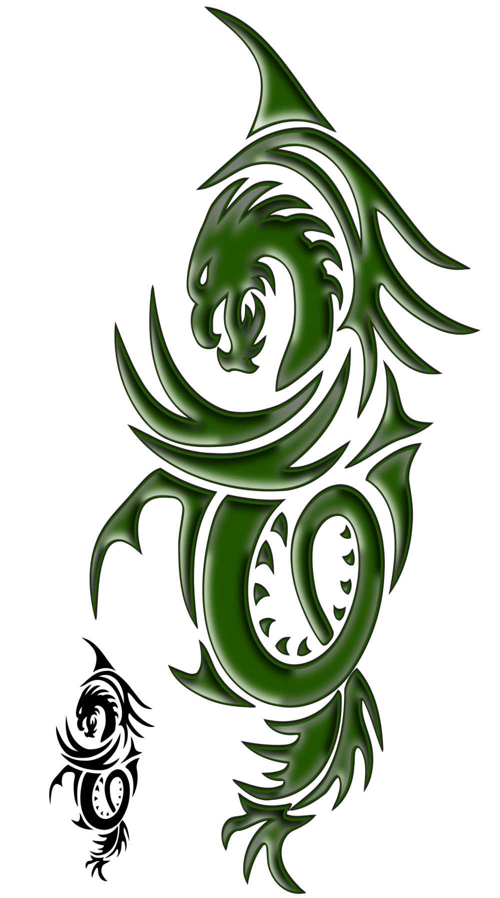 dragon tattoo green png transparent #11912