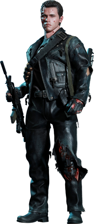 terminator battle damaged sixth scale figure #35599