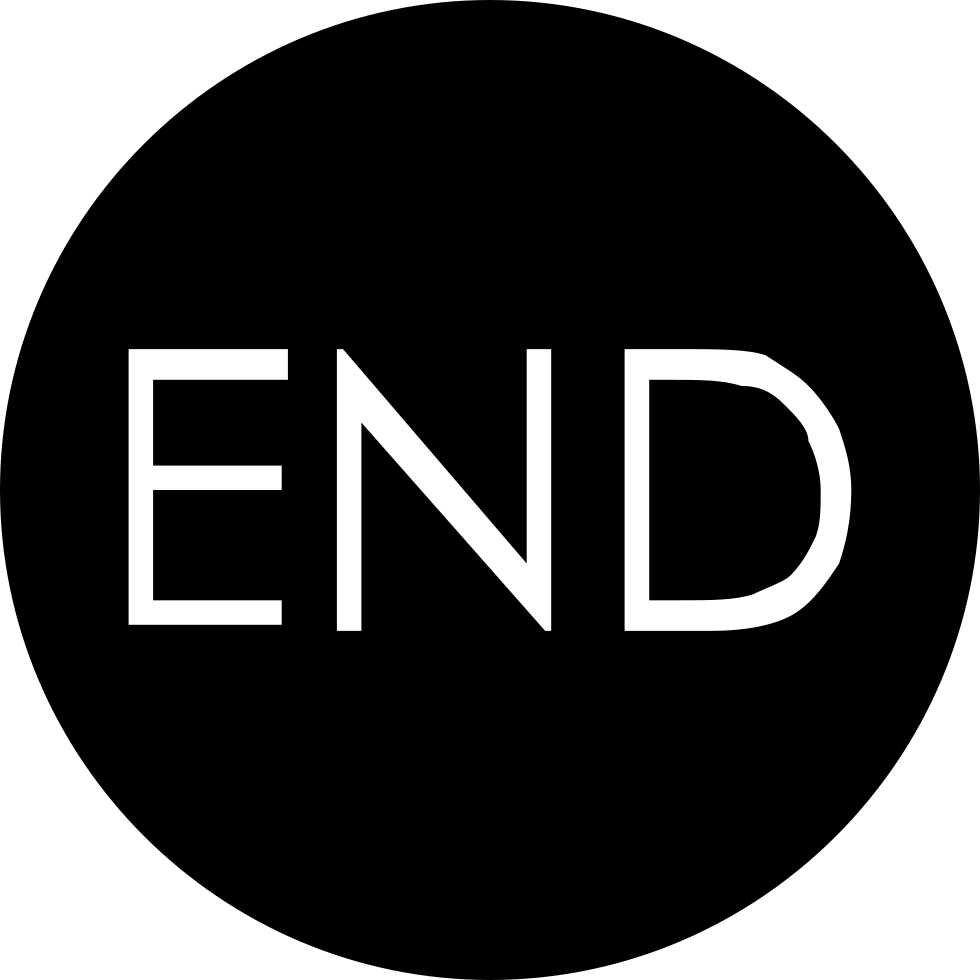 the end circle font end svg png icon download #36215