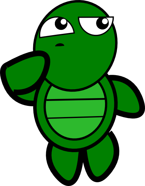turtle thinking clip art clkerm vector clip art #22136