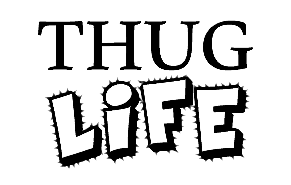 download thug life text transparent background png #12186
