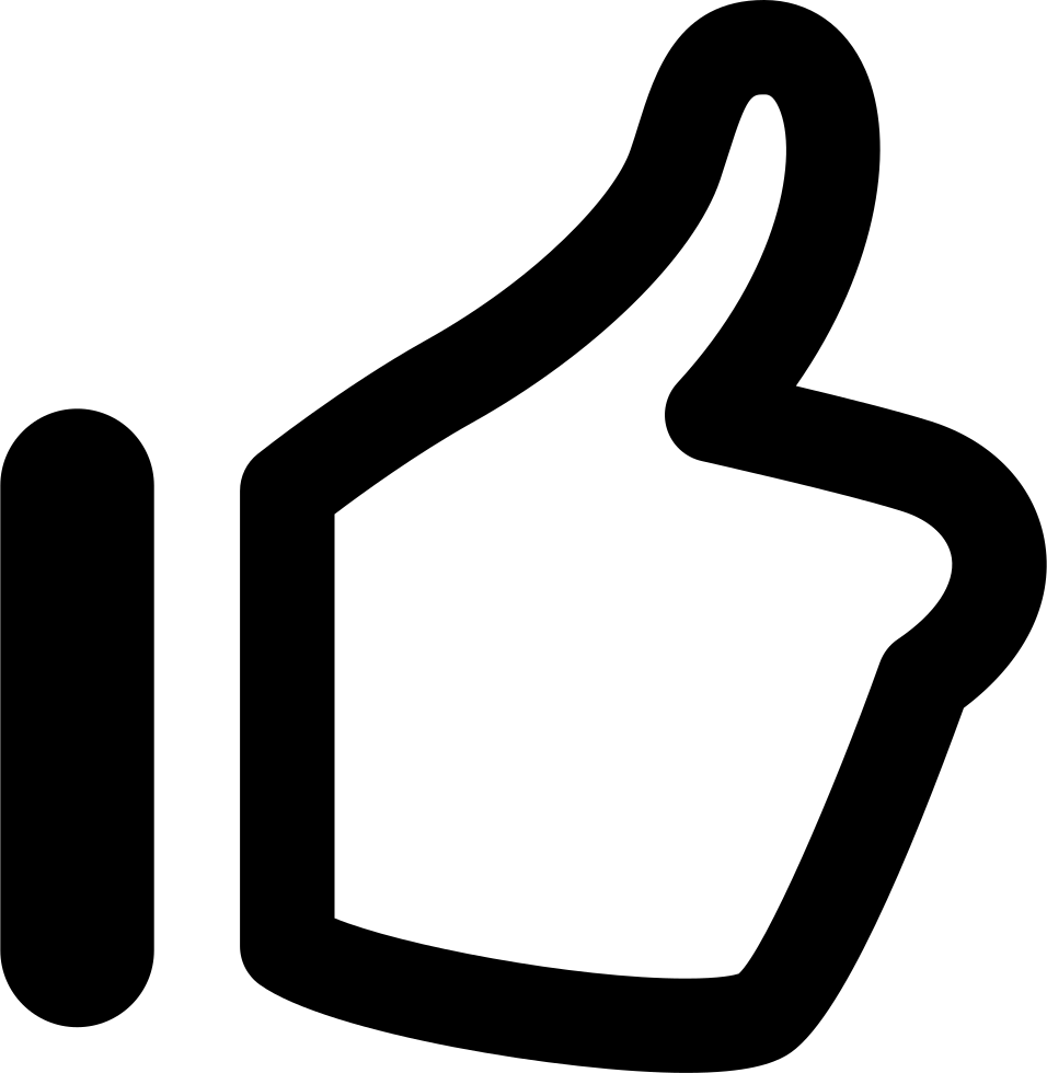 thumbs free black outline png download #40363