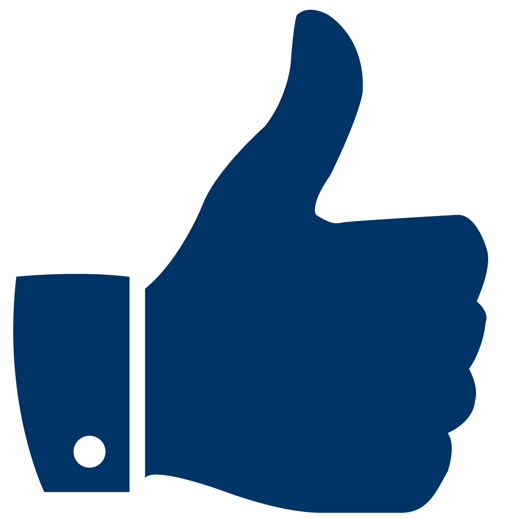 Thumbs Up Navy Blue Color PNG #40171