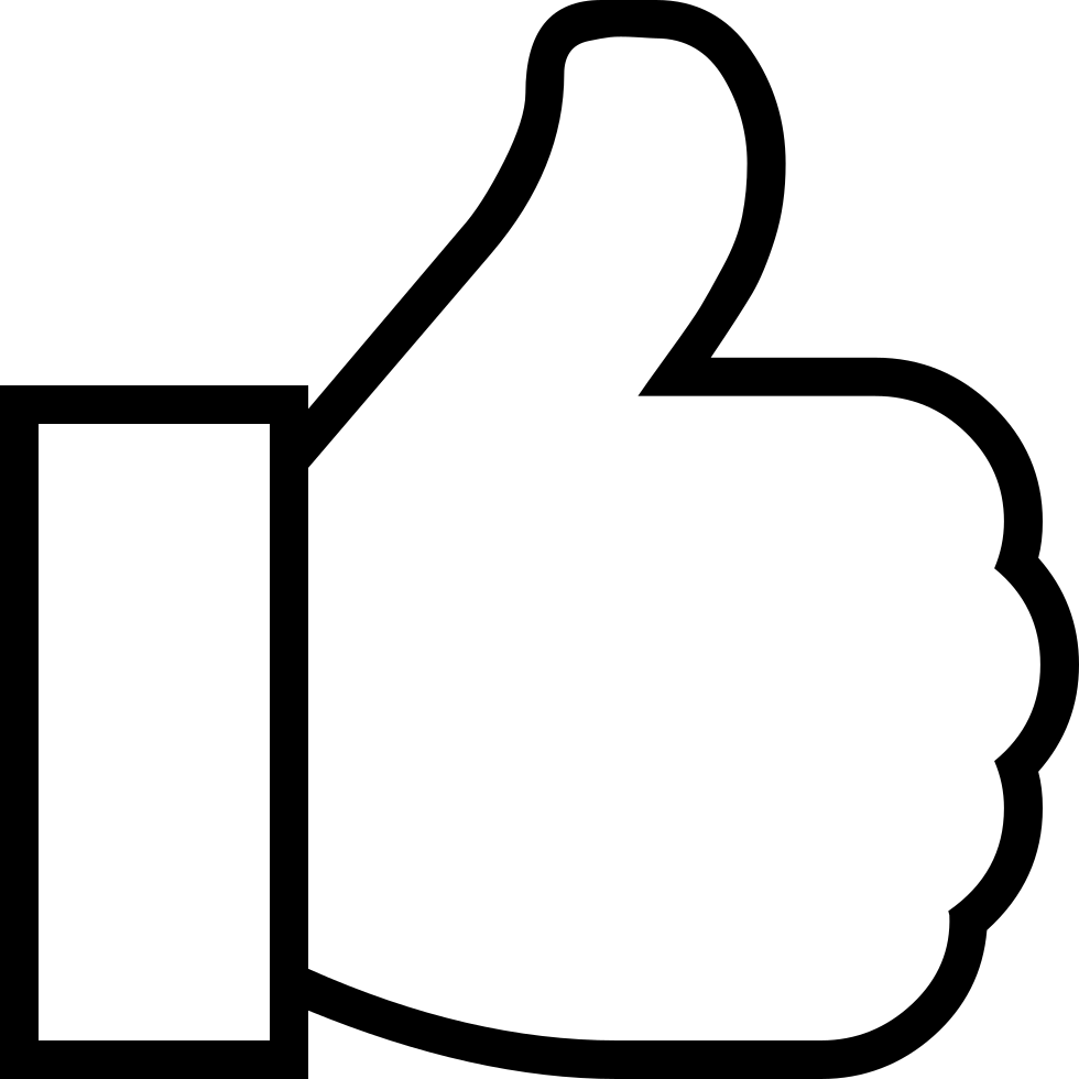 thumbs up outline drawing png download #40176