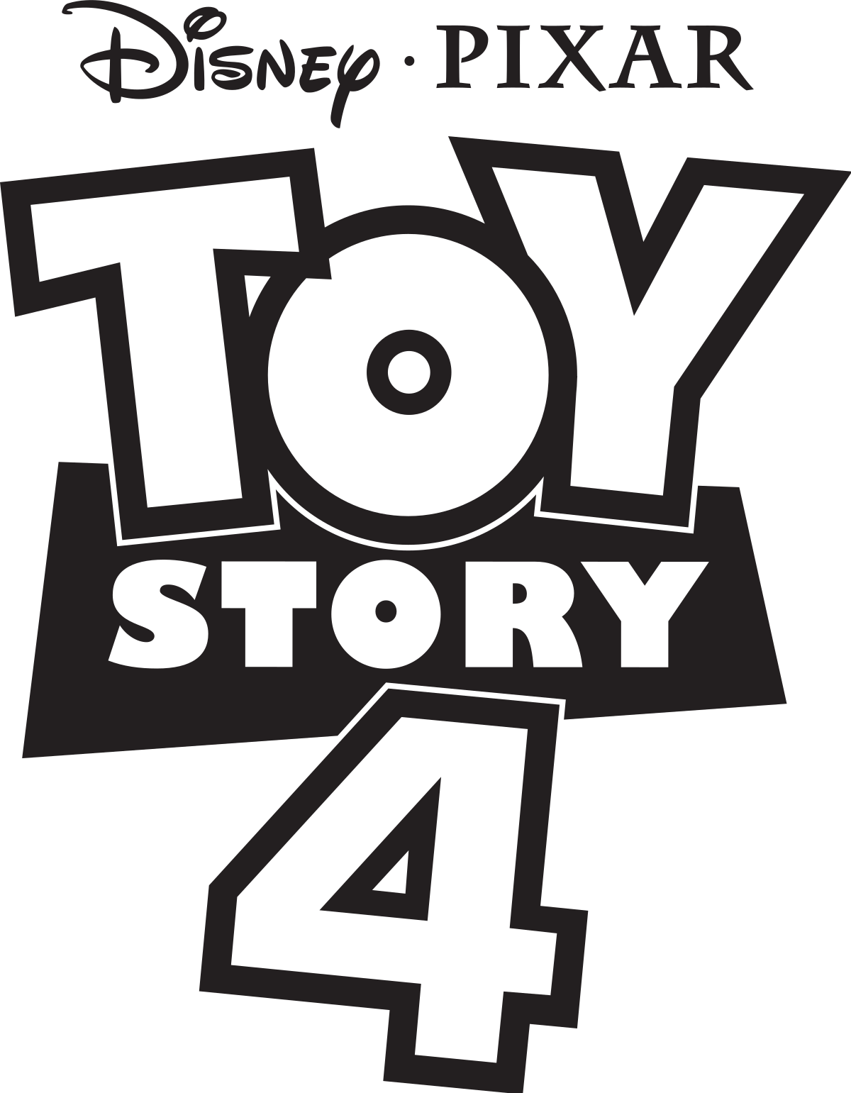 toy story 4 logo black png #41219