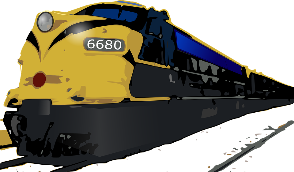 vector graphic train rail railway image #16187