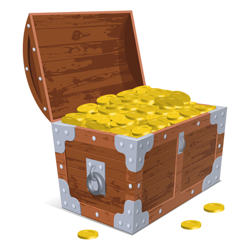 open treasure chest illustration transparent png svg #36266