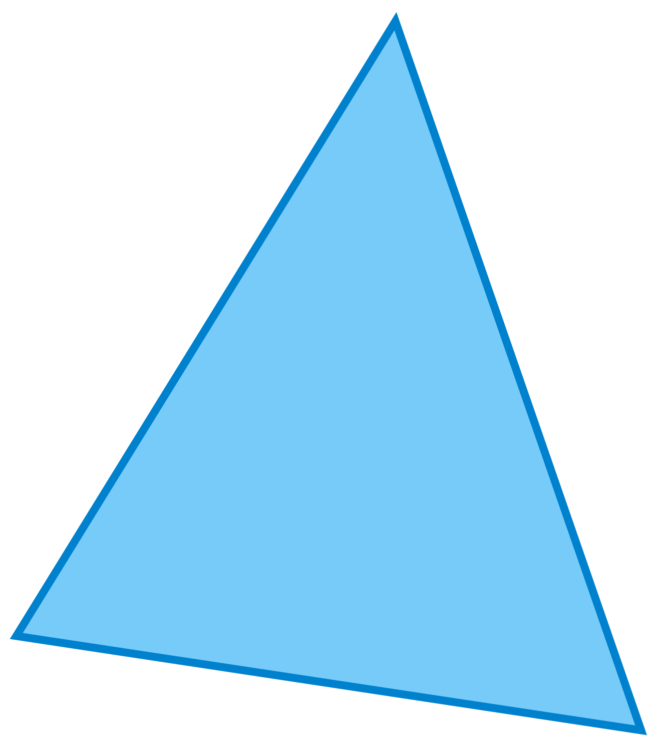 triangle light blue side view png #41355