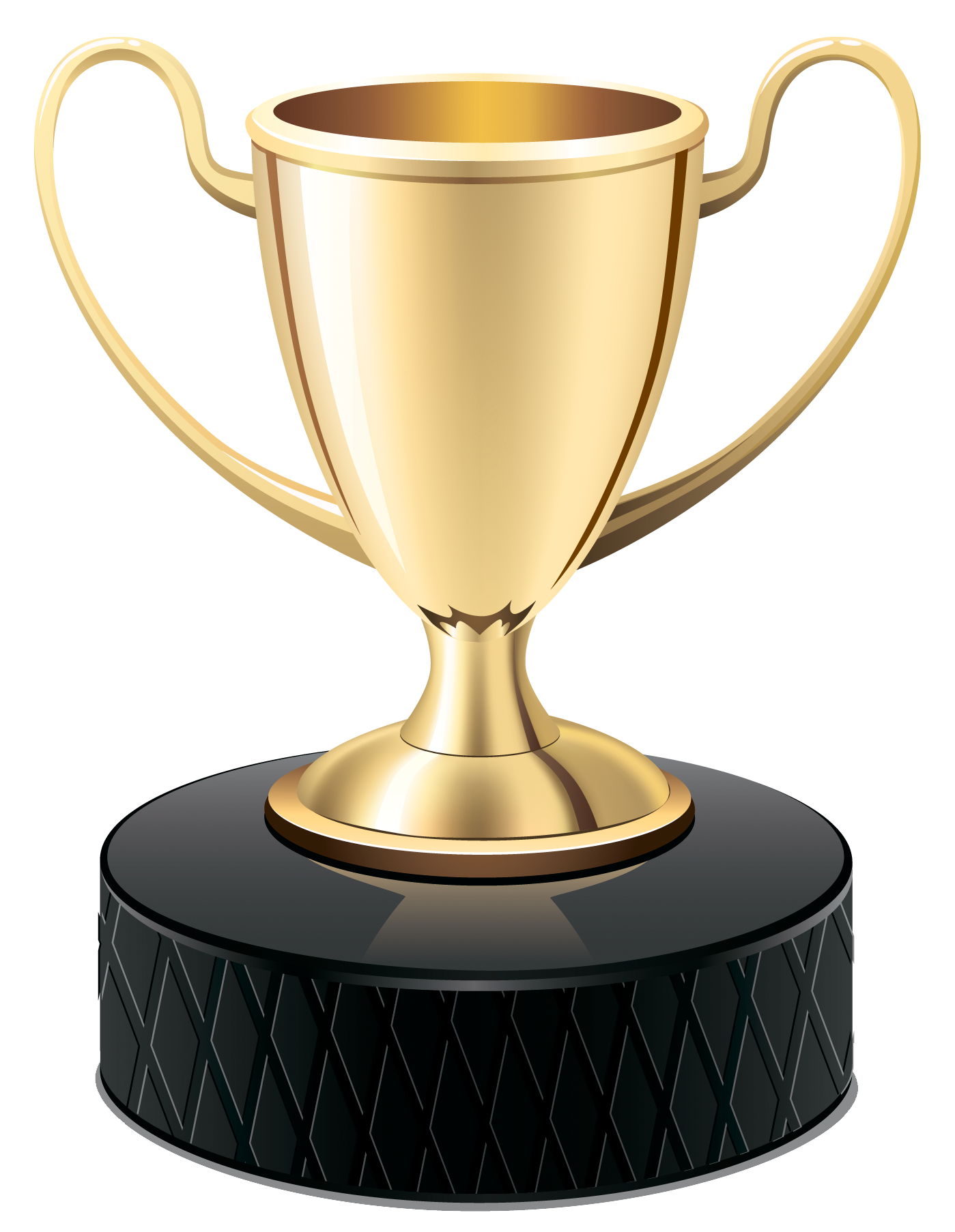 gold trophy colored with black png #42171