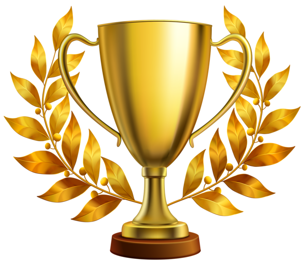 Trophies with golden leaf png #42177