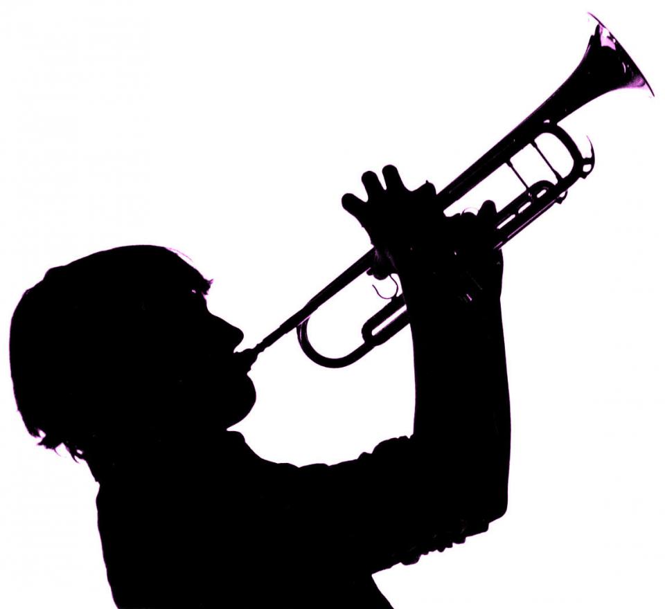 trumpet clipart, trombone silhouette cliparts download clip art #31903