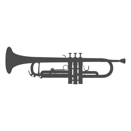 trumpet silhouette transparent png svg vector #29672