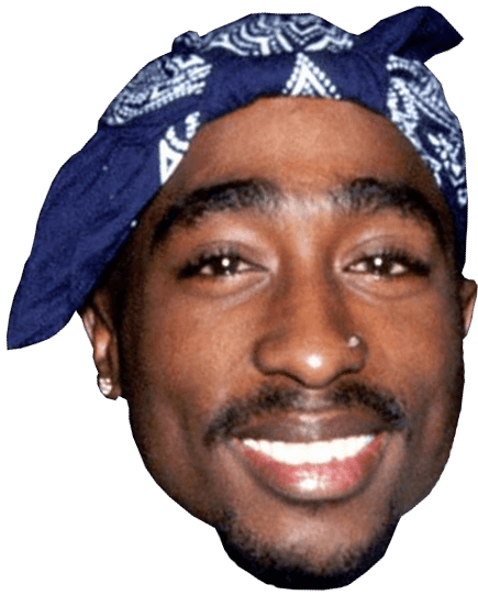 tupac face transparent png stickpng #29818