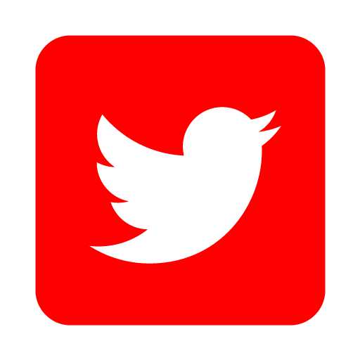 twitter square red logo png #1141