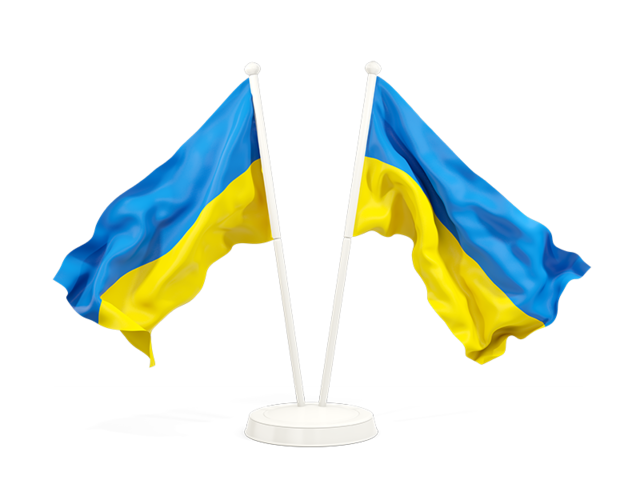 ukraine flag two waving flags transparent image #42035