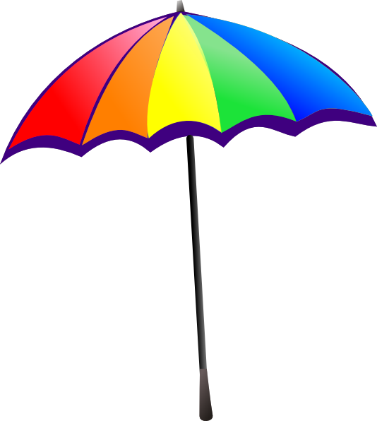 rainbow umbrella clip art clkerm vector clip art #18642