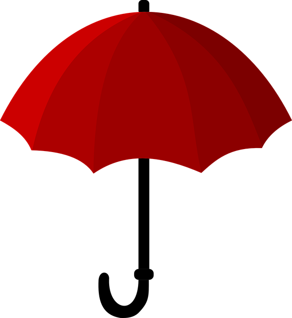 vector graphic umbrella red screen rain icon #18665