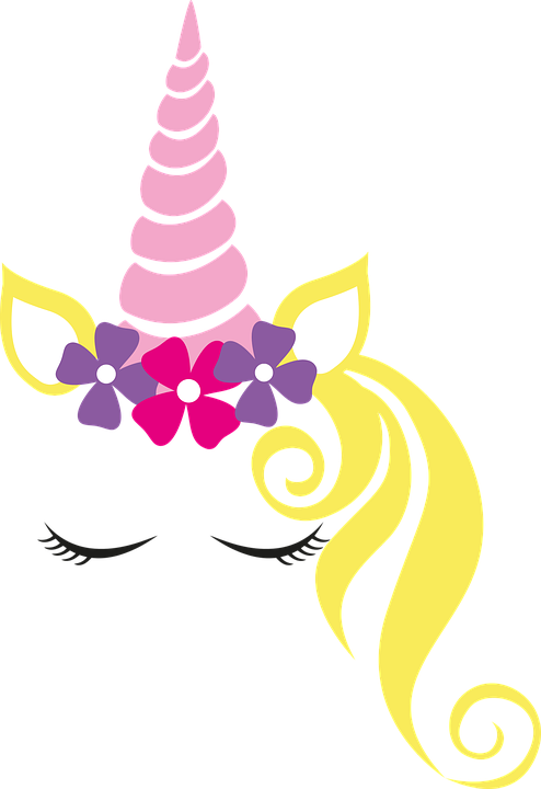 unicorn crown flower vector graphic pixabay #20223