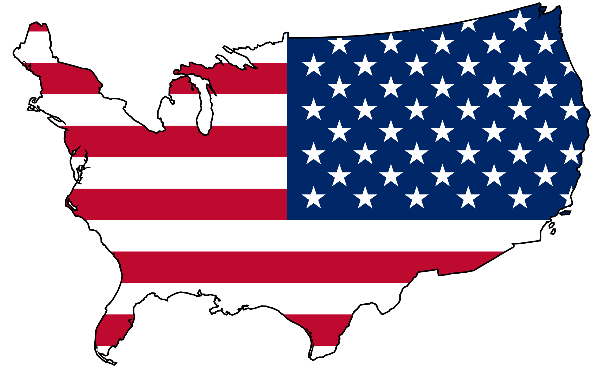 usa map png image collection for download #36642
