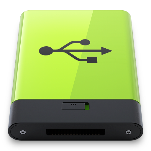 green usb icon hyper realistic iconset esxxi #24686