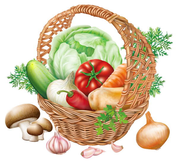 basket with vegetables png clipart image gallery #15432