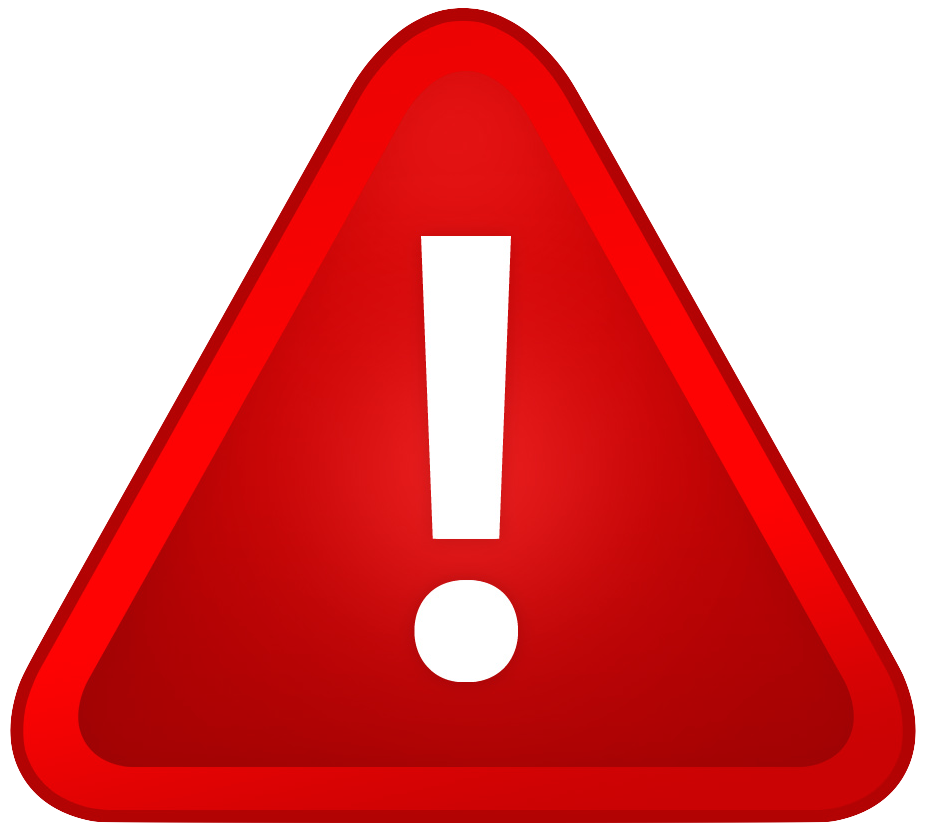 red warning sign exclamation mark png #39190