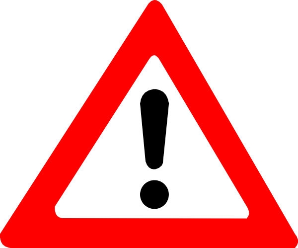 warning sign clip art red border #39219