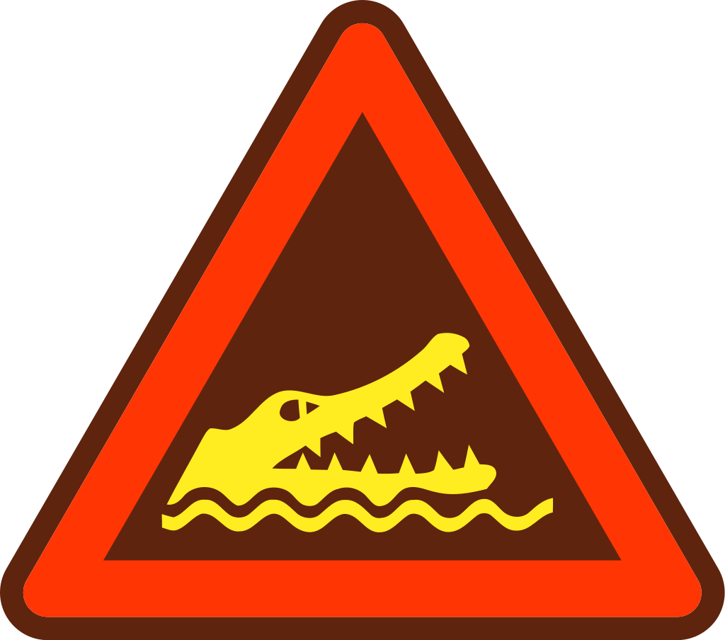 warning sign eco warrior the crocodile #39211