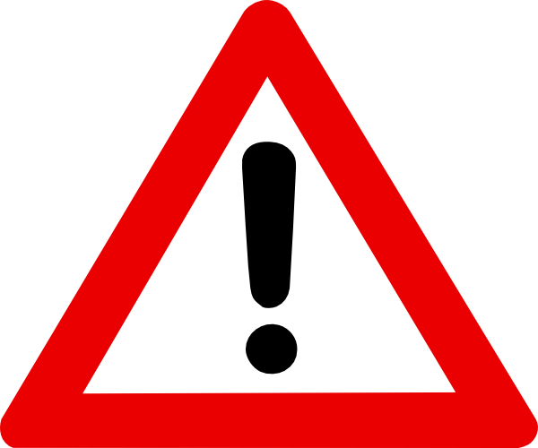 warning sign vector clip art #39208