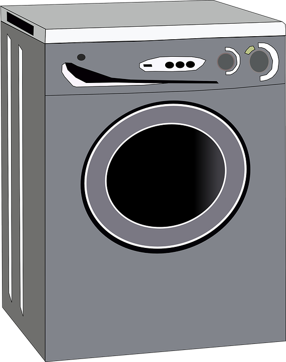 vector graphic washing machine gray housework #20622