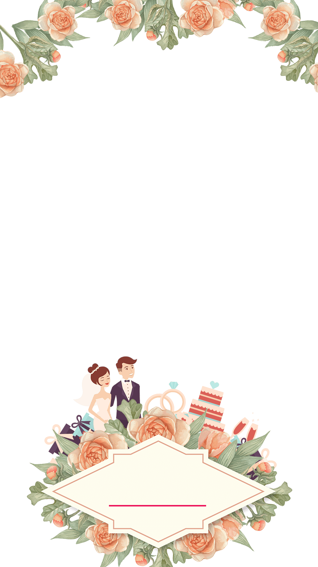 pastel floral wedding snapchat filter geofilter maker #12548