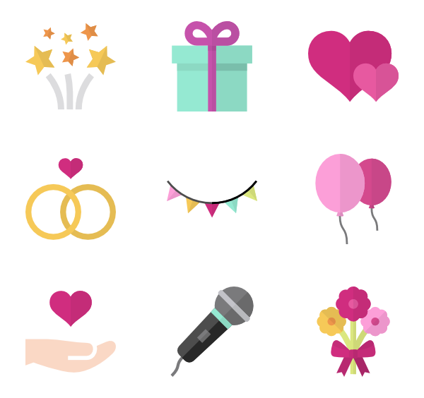 wedding, heart icons vector icons #12438