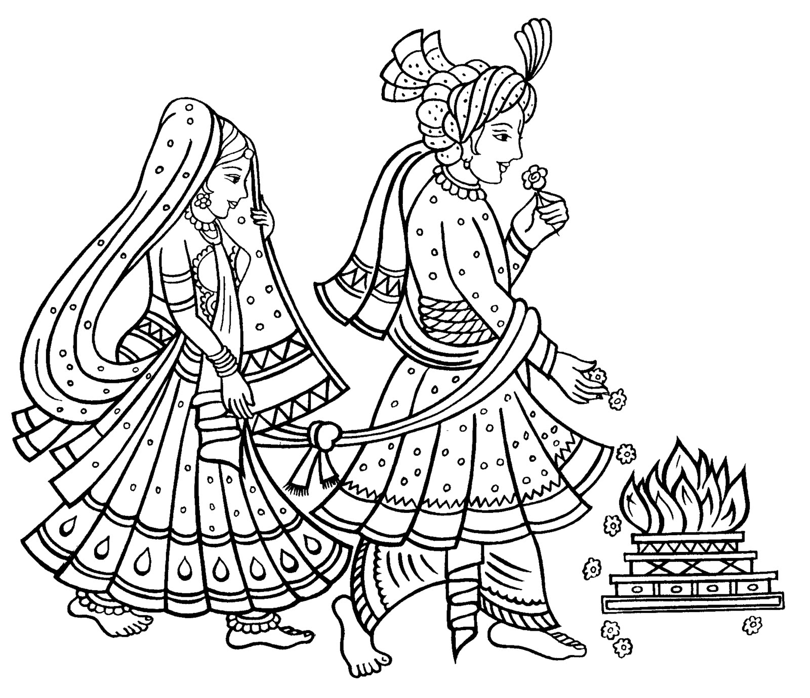 classical clipart hindu wedding card design #13189
