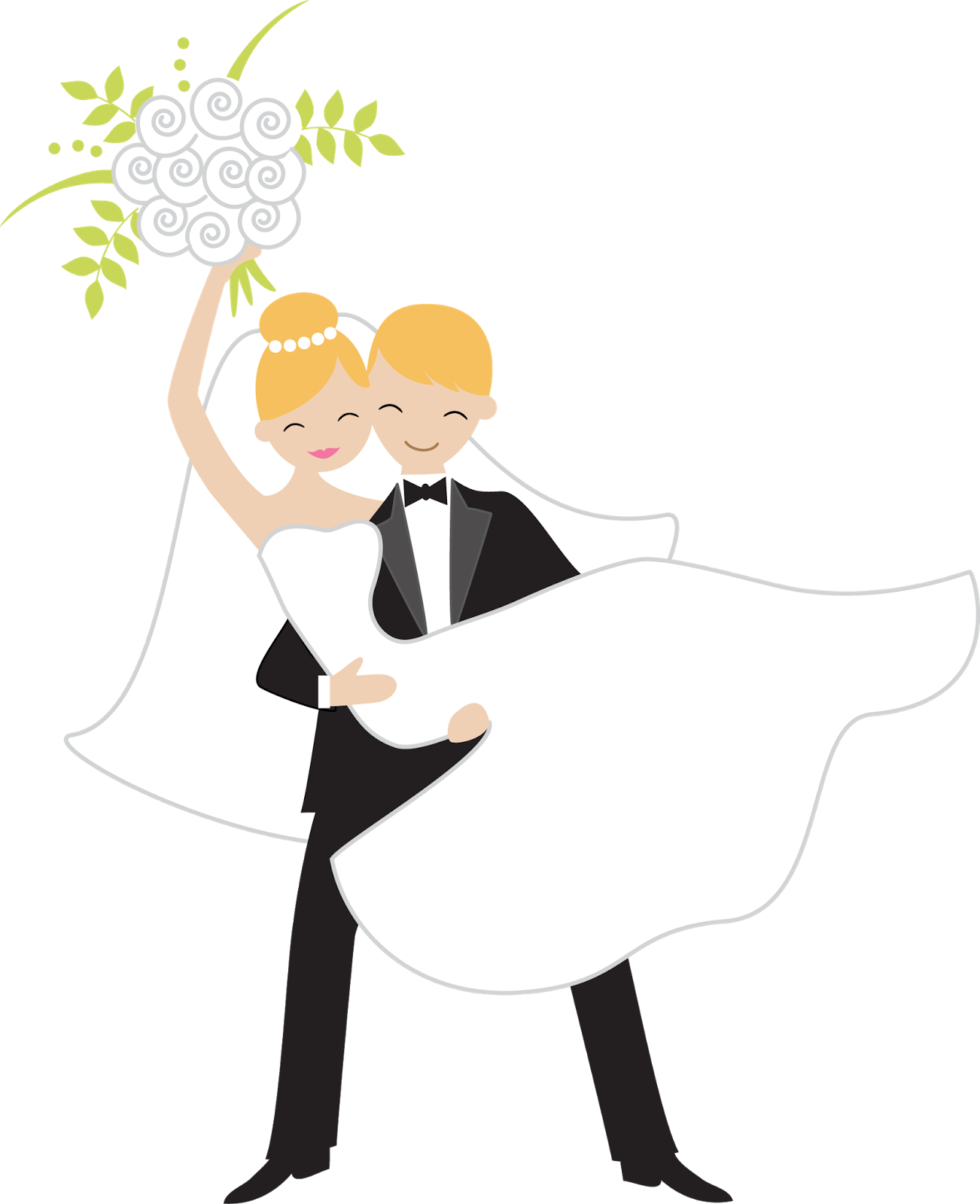 wedding clipart, throwing the bouquet clipart fiesta wedding #13172