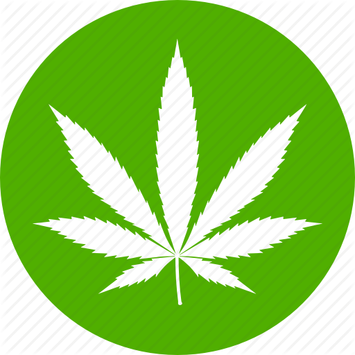 weed leaf, cannabis drug hemp marijuana pot weed icon #18556