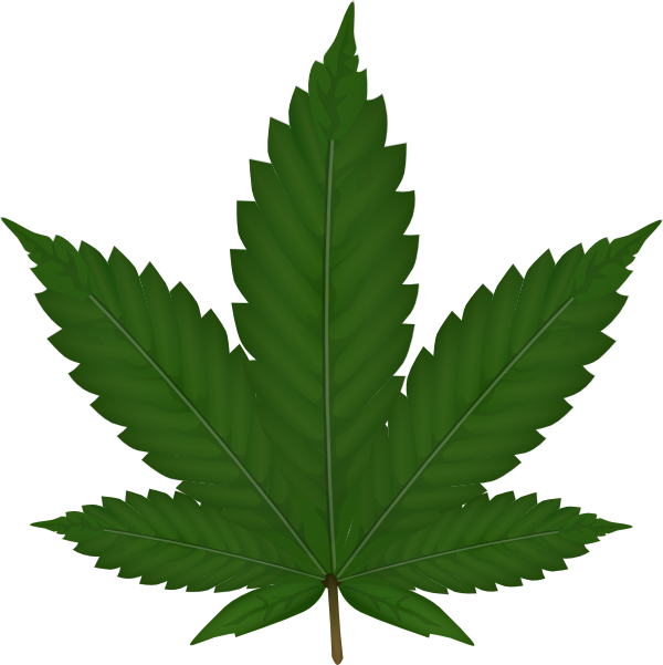 weed leaf, cannabis leaf clip art clkerm vector clip art #18543