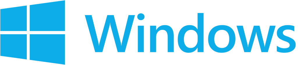 hd blue windows logo and wordmark transparent png #13523