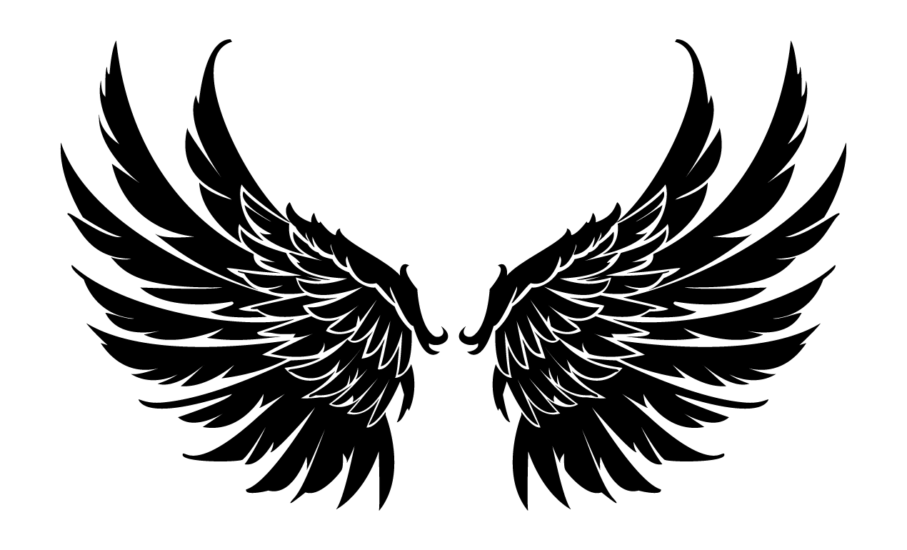 Black bird wings png logo #1207