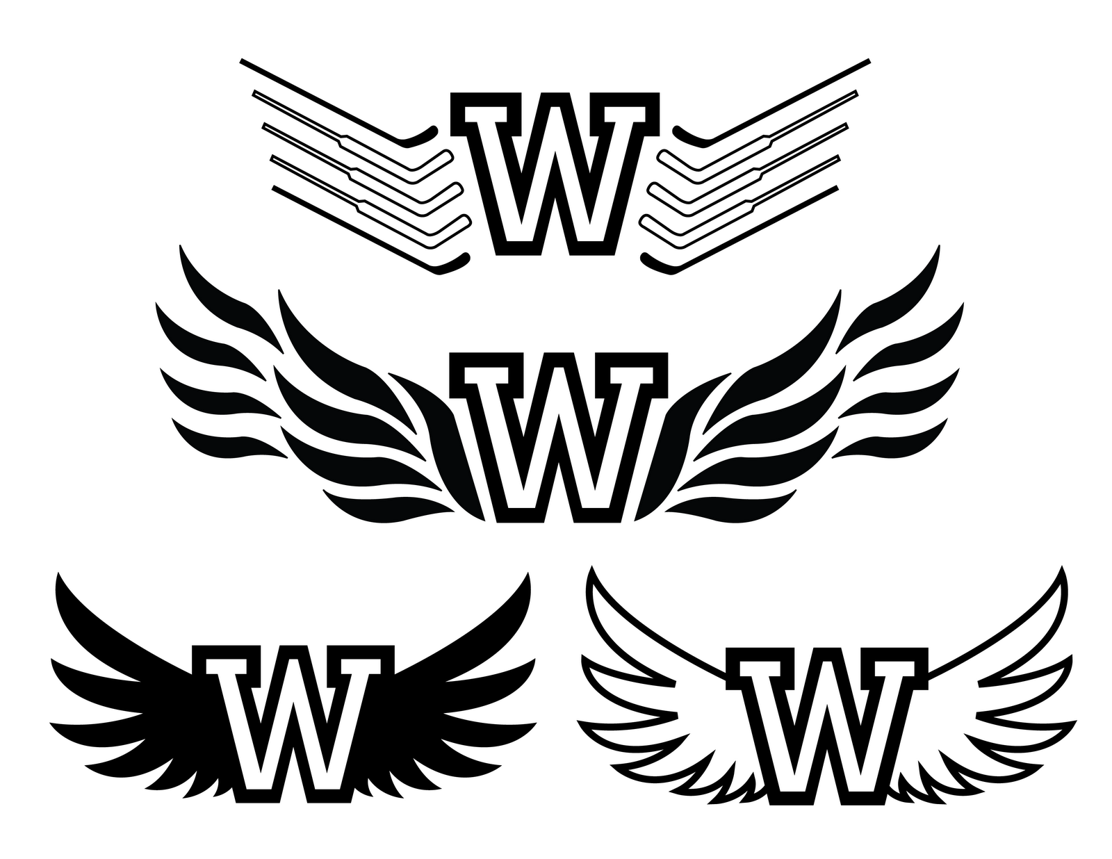 W logo for wings design #1209